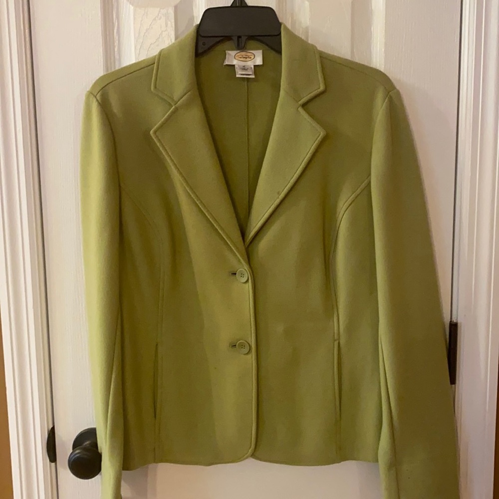 Talbots green 2-button blazer M